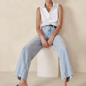 ποΈ Divided Sleeveless Button Down Blouse